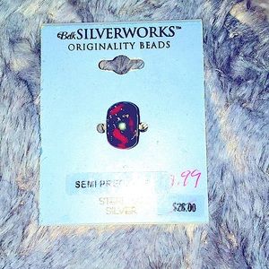 Silver works semi-precious charm(Sterling silver)